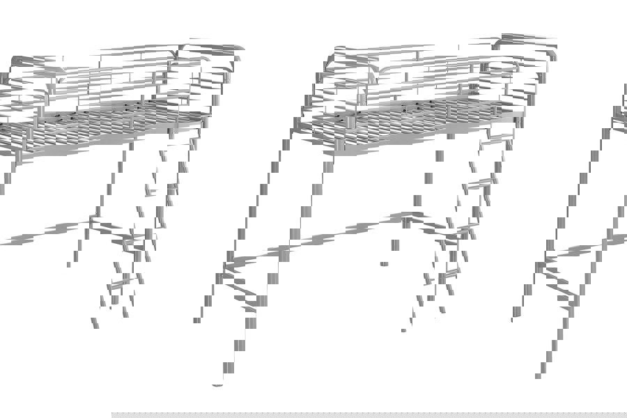 Dorel Home Midsleeper Bunk Bed Silvergrey - Single
