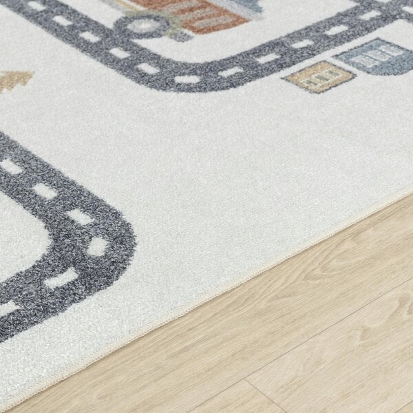 Livabliss Lillian LLL2347 Kids Beige Grey Orange Washable Rug