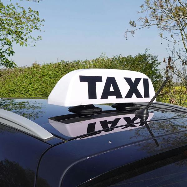 Taxi Roof Sign Illuminated Vacuum Mounted Ideal for Glass & Aluminium Signage Display Board - Light Up