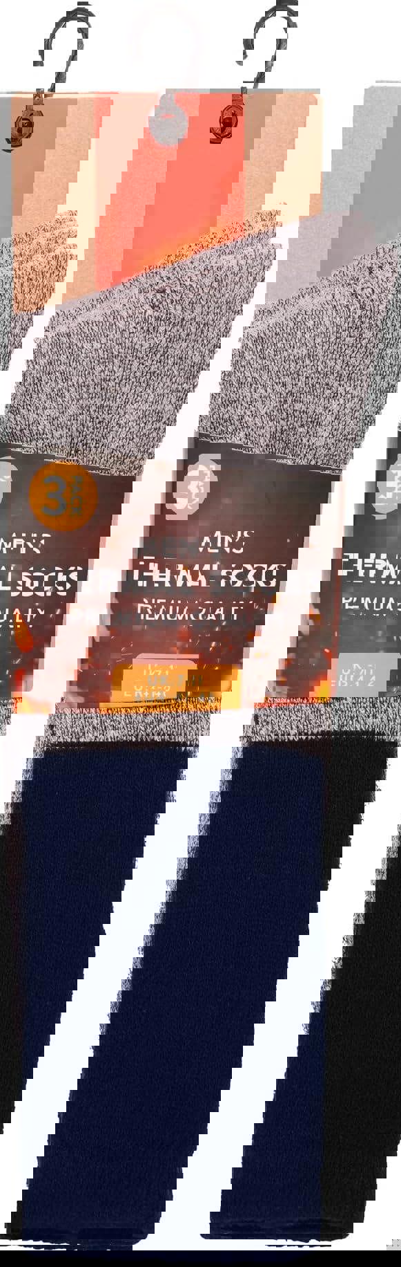 KAV Men's Premium Thick Thermal Socks - Warm Insulated Winter Boot Socks for Cold Weather - Soft, Breathable for Comfort and Support UK: 7-11 (Grey)