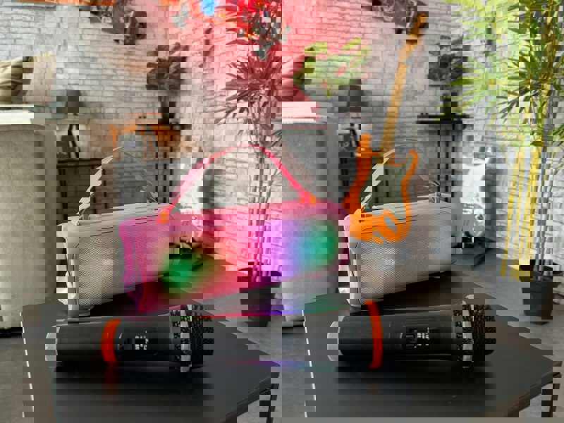 N-Gear | Blazooka 703P Bluetooth Speaker Karaoke Set Party Box with Microphone Pink