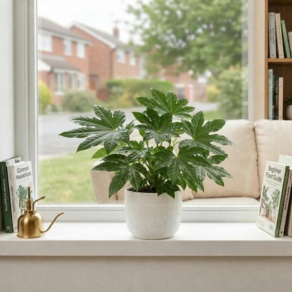 Fatsia Paper Plant – Large Glossy Green Foliage Evergreen Indoor and Outdoor Plant
