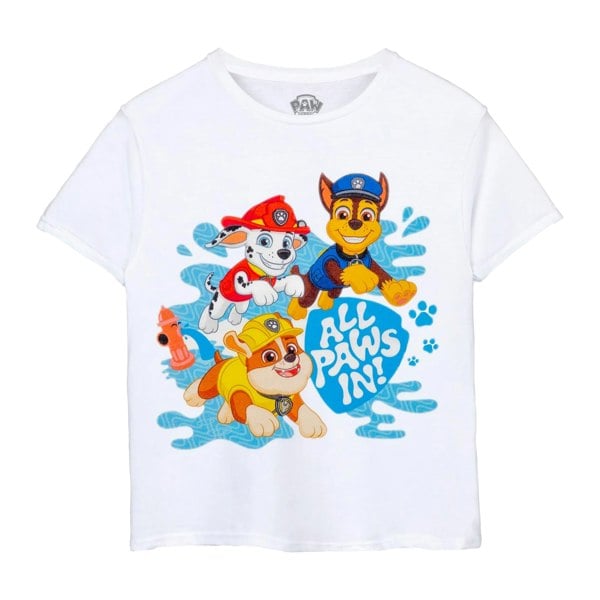 Paw Patrol Childrens/Kids All Paws In! T-Shirt - White/Multicoloured