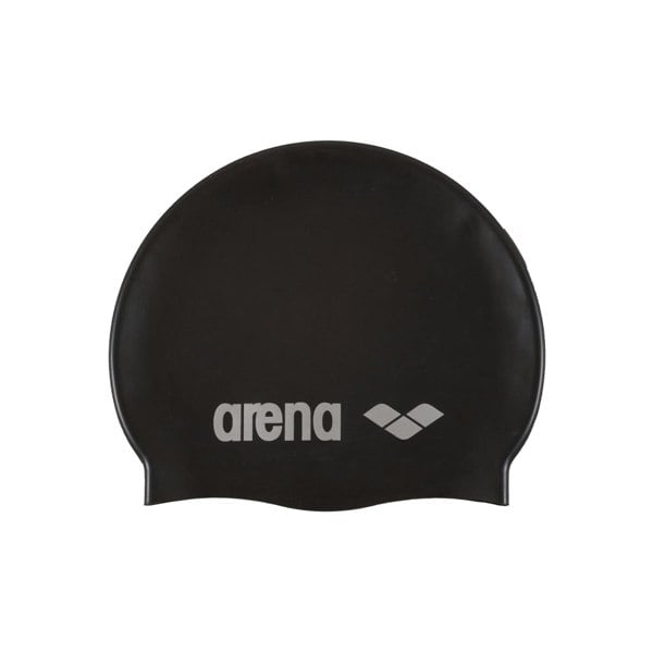 Arena Unisex Adult Classic Silicone Swim Cap - Black/Silver