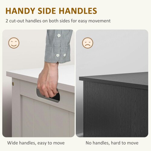 Wyld Haus Halumo White Wooden Panelled Blanket Storage Chest