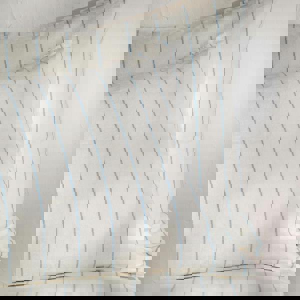 Soak&Sleep White/Blue Pinstripe Linen Cotton Blend Pillowcases