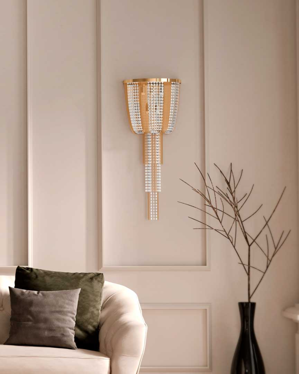 Castro Lighting Luxo Wall Lamp With Swarovski Crystals