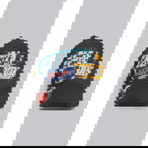 Dsquared Traveller Patchwork Cap   in  Black