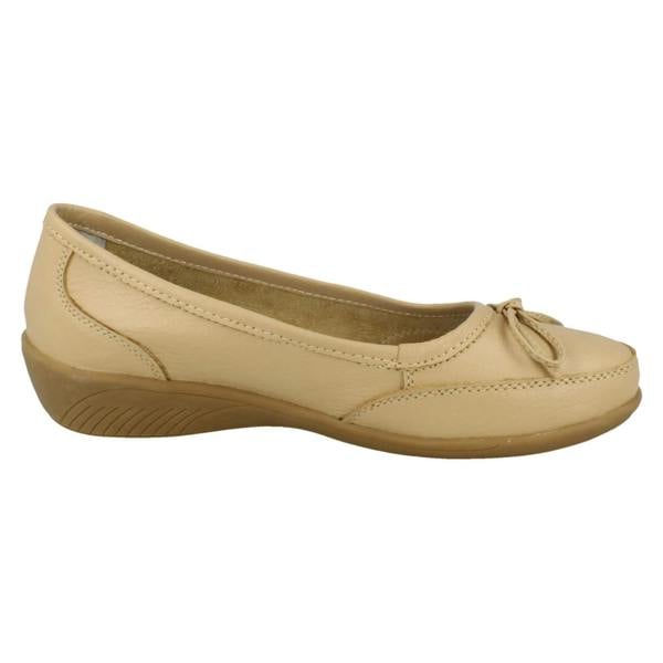 Eaze Ladies Eaze Flat Bow Vamp Casual Slip On Ballerina