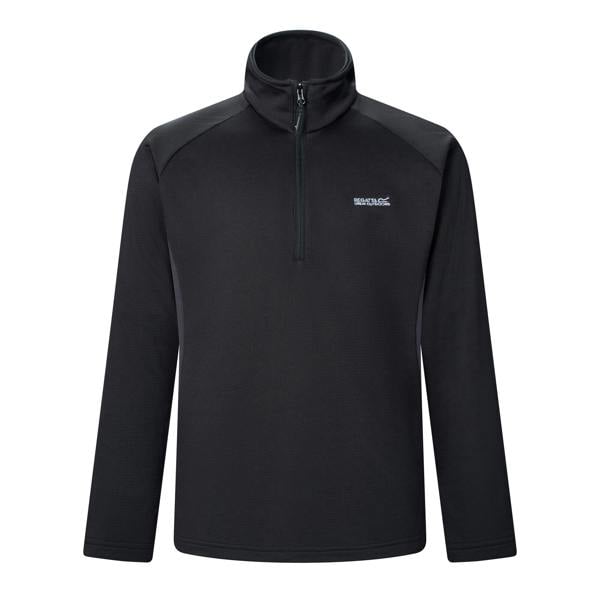 Regatta Mens Thiek Logo Fleece Midlayer - Black - 