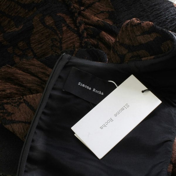 Simone Rocha runway collection chenille tapestry dress