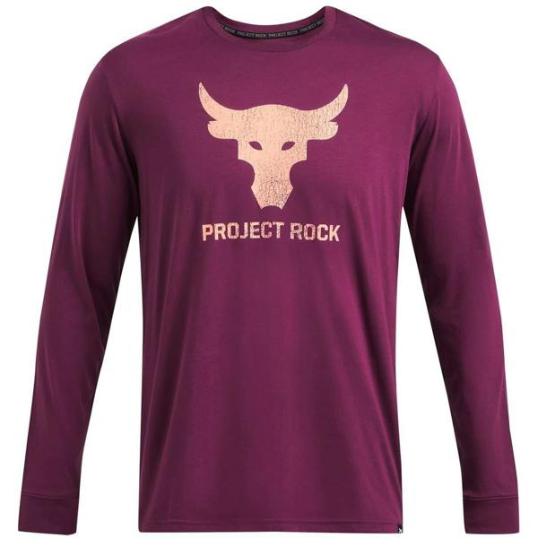 Under Armour Mens Project Rock Brahma Bull Long-Sleeved T-Shirt - Purple
