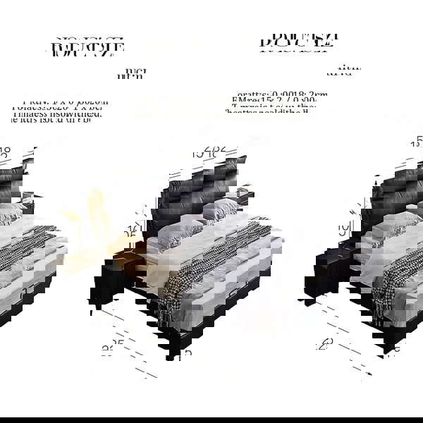 Luca King Size Superking Size Bed, Leather-Weilai Concept-Weilai Concept