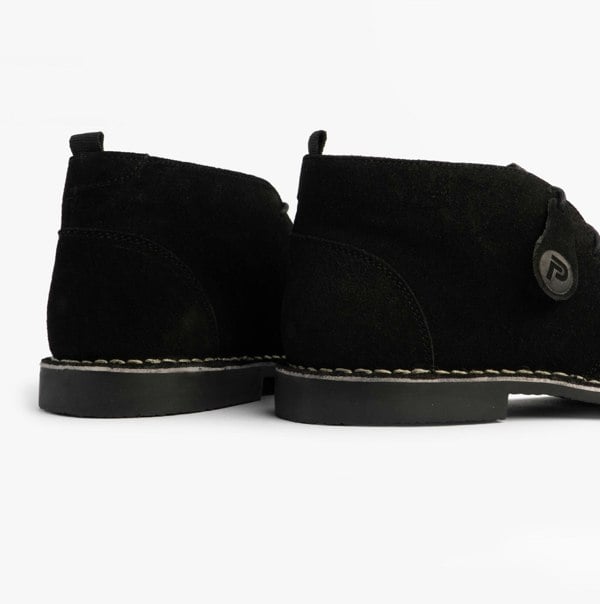 Popps VESPA Unisex Desert Boots Black