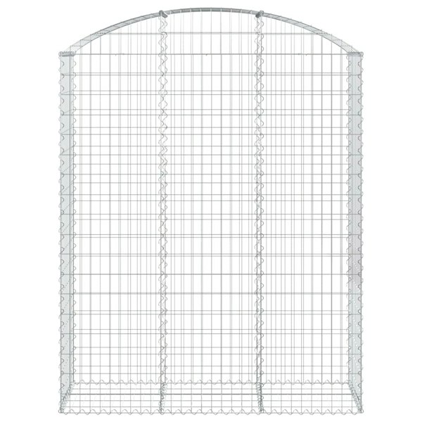 Berkfield Arched Gabion Basket 150x50x180/200 cm Galvanised Iron