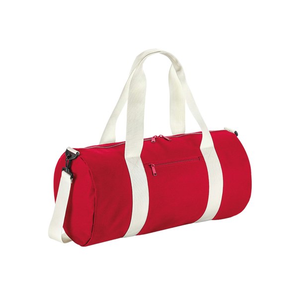 Bagbase Original Barrel Duffle Bag - Classic Red/Off White