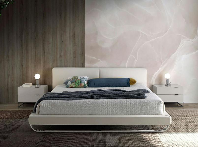 Angel Cerdá Bedside Table in Grey Wood and Black Steel 7004