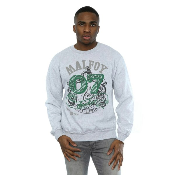 Harry Potter Mens Seeker Draco Malfoy Sweatshirt - Sports Grey