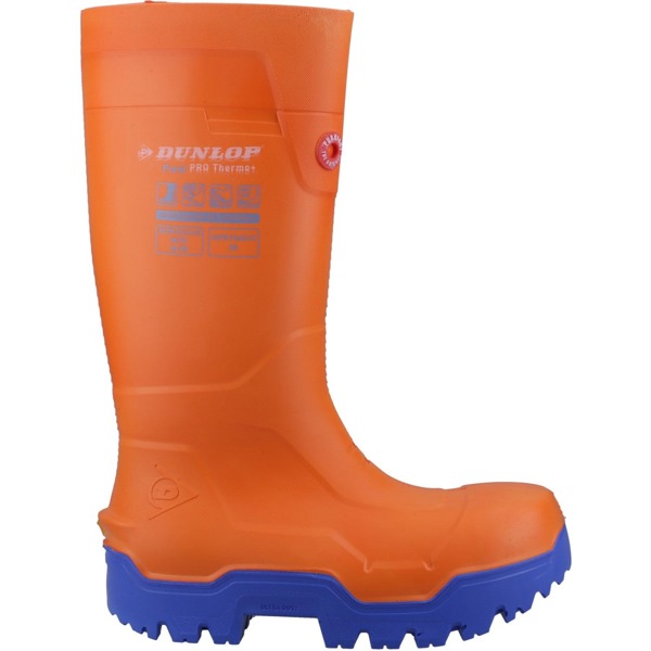 Dunlop Unisex Adult FieldPro Thermo+ Safety Wellington Boots - Orange