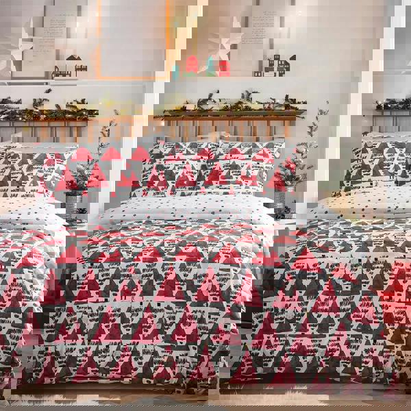 Furn Hide + Seek Santa Claus Duvet Cover Set - Red