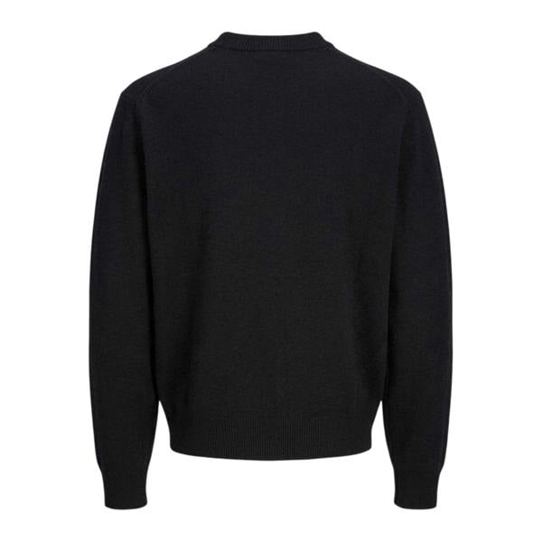 Jack And Jones Mens Crew Neck Regular Long-Sleeved Jumper - Black - 