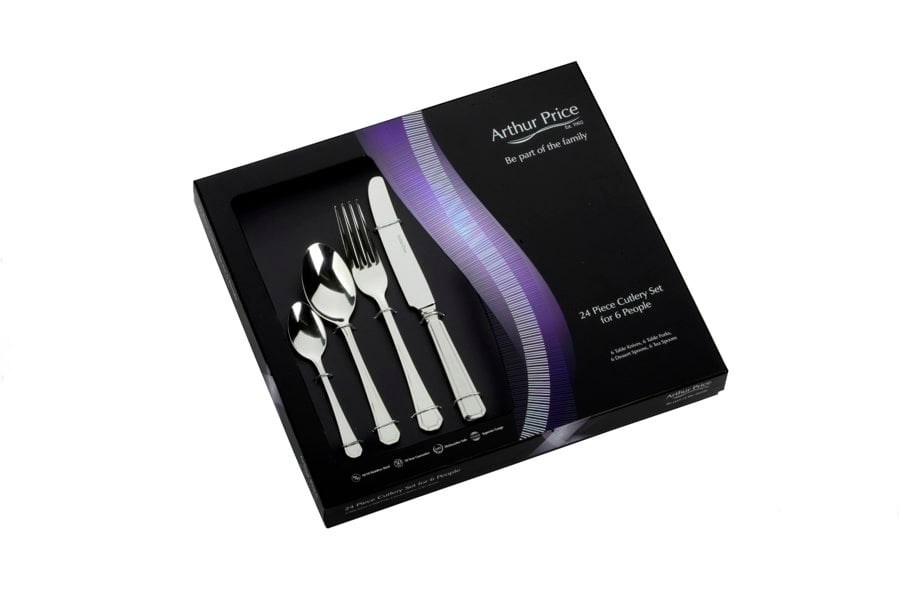 Arthur Price 'Grecian' 24 Piece 6 person gift boxed cutlery set