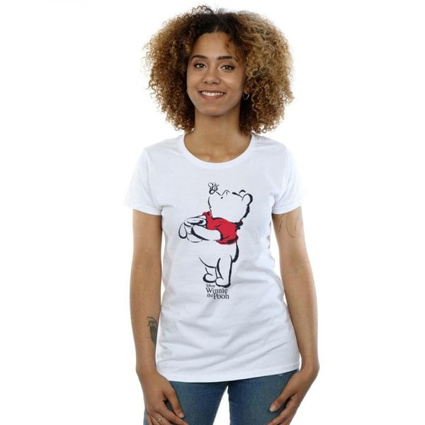 Disney Womens/Ladies Winnie The Pooh Drawing Cotton T-Shirt - White