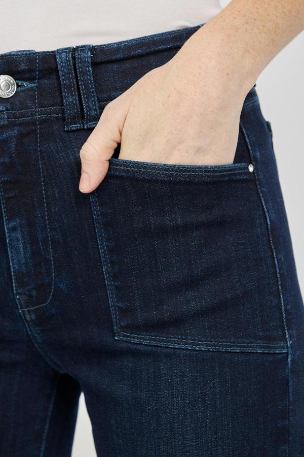 Mudflower Square Pocket Wide Leg Jeans