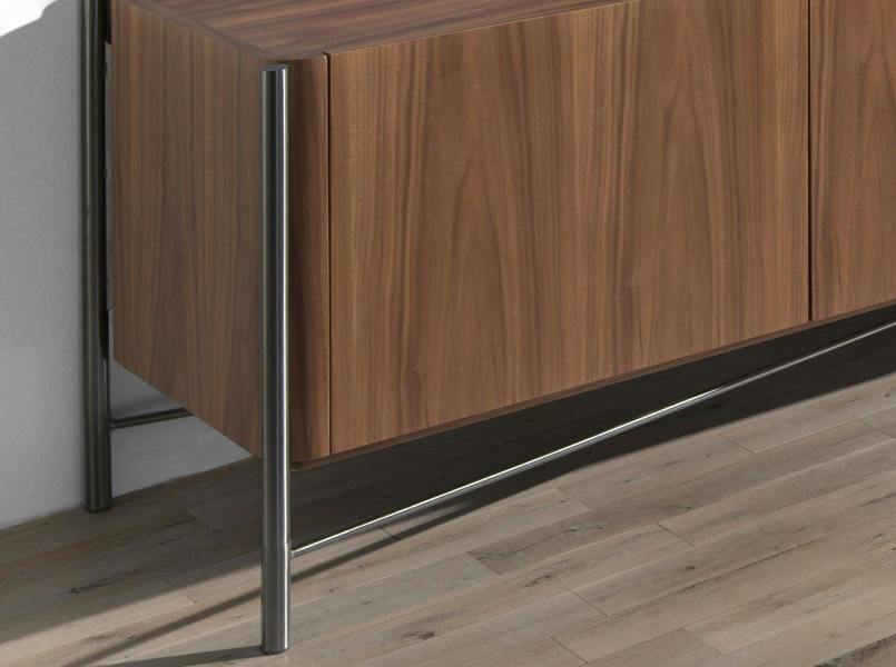 Angel Cerdá TV stand walnut and dark steel 3240