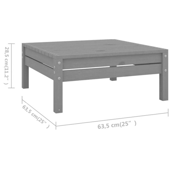 Berkfield 5 Piece Garden Lounge Set Solid Pinewood Grey