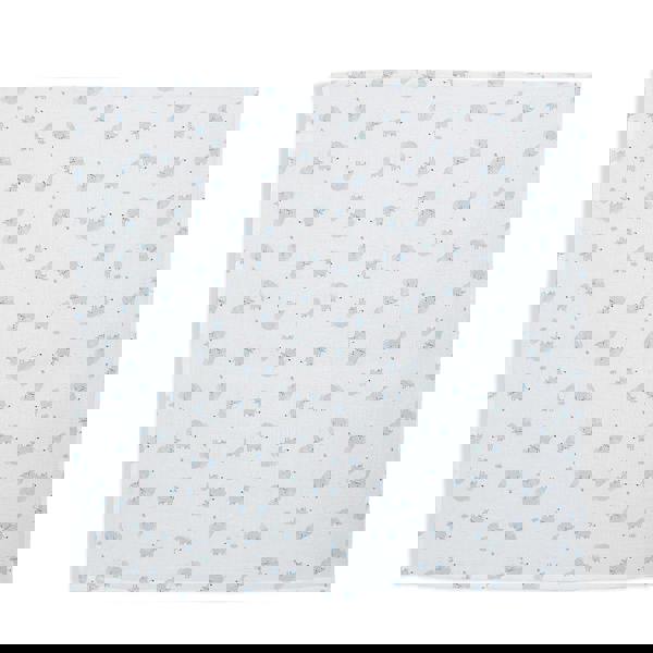 Mini Cuddles Baby Boys 2pk Solid & Animal Printed Muslins, Multicolour