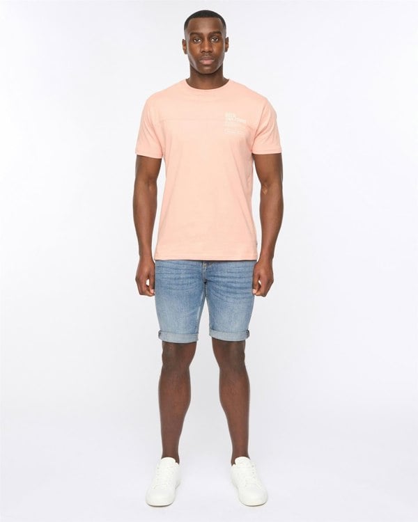 Duck and Cover Mustone Denim Shorts Mid Wash
