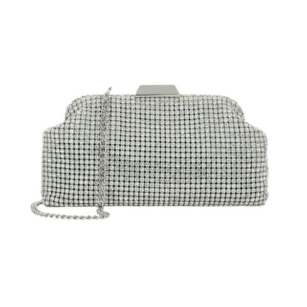 Dune London Blingish Metallic Clutch Bag - Silver Metallic - 