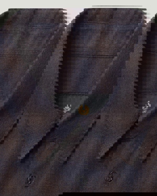 Belstaff Outpost Mens Flannel Shirt - Major Brown/Dark Ink/Charcoal