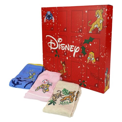 Disney 12 Day Disney Classics Christmas Advent Calendar Ladies Novelty Socks Gift Set