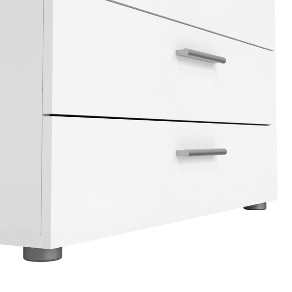 Wyld Haus Daejeon White Wooden Chest 4 Drawers