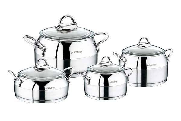 Rozi Venus Collection 8-piece Stainless Steel Cookware Set