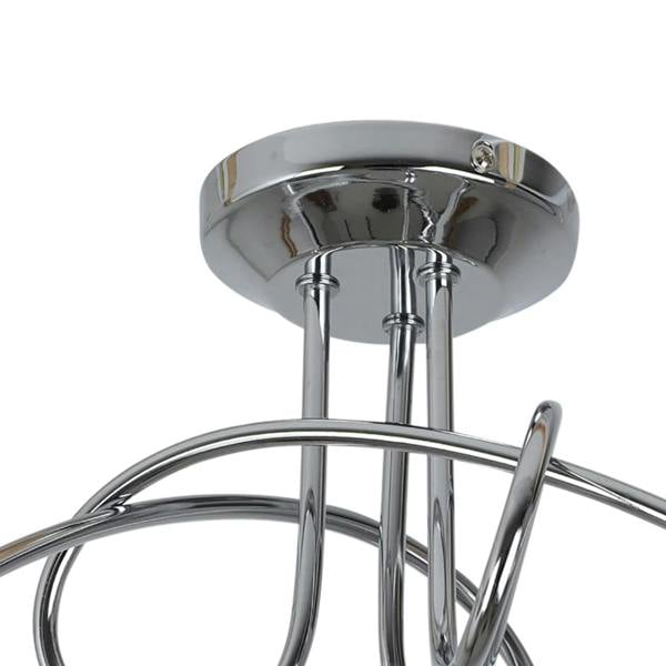 Pagazzi Lighting Bungo 3 Light Polished Chrome & Smoked Glass Semi Flush Ceiling Light