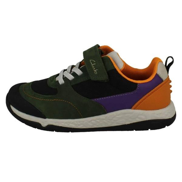 Clarks Childrens Clarks Casual Hook And Loop Fastening Trainers - Steggy Stride K