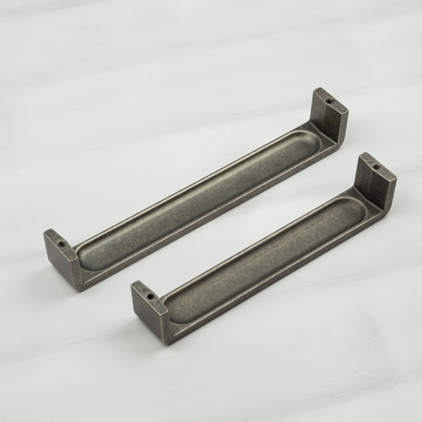 Handle & Home Antique Pewter Kitchen Cabinet D Handle