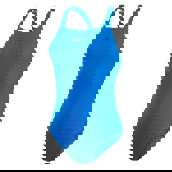 Speedo Endurance Plus Medalist blue one-piece swimsuit with black straps