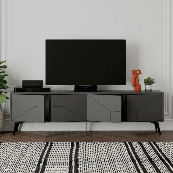 Decortie Dune Modern TV Unit Multimedia Centre with Storage Stylish TV Cabinet 65"