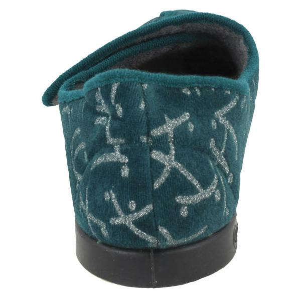 Ladies Ladylove Single Strap Textile Slippers - Emily