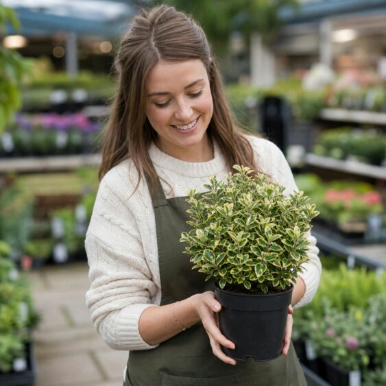 Euonymus Aureomarginatus Golden Variegated Evergreen Shrub 2L Pot