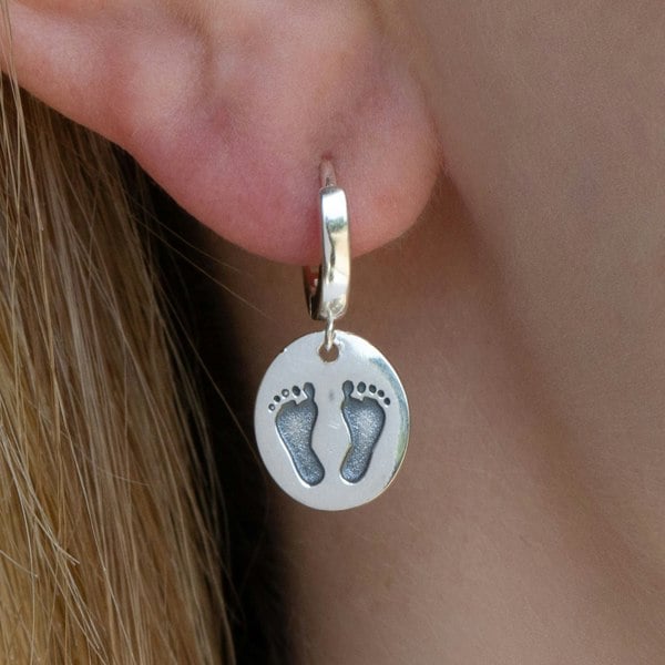 Mylee London Sterling Silver Footprints Earrings