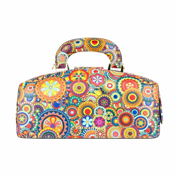 Embassy London Gazelle - Signature Print - Women's bowling bag with handle and strap