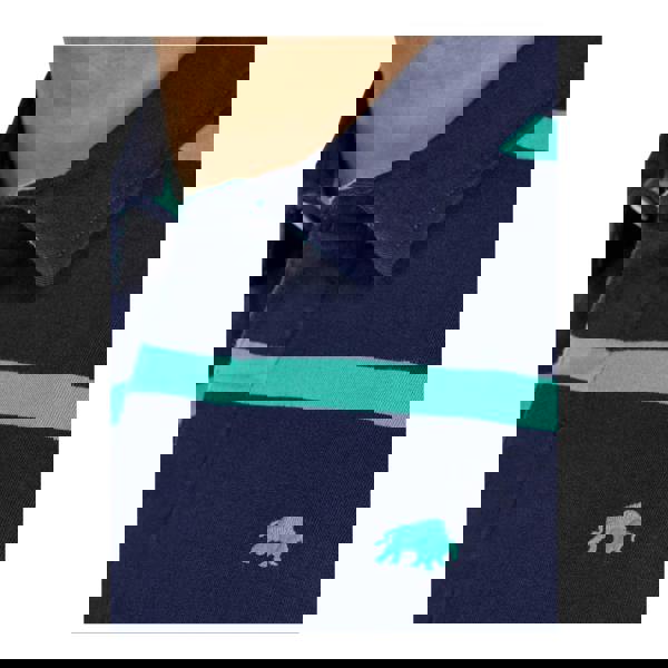 Raging Bull Mens Stripe Rugby Polo Shirt - Navy - 