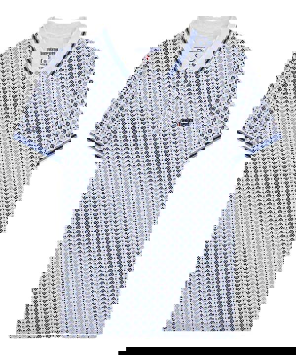 Lambretta All Over Geometric Mens Smart Classic Retro Polo Shirt