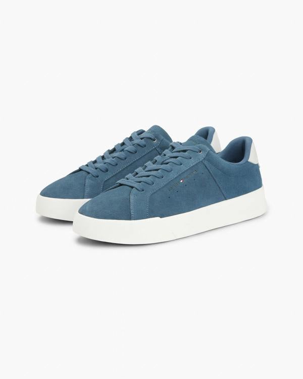 Tommy Hilfiger TH Court Suede Mens Trainers - Aegean Sea
