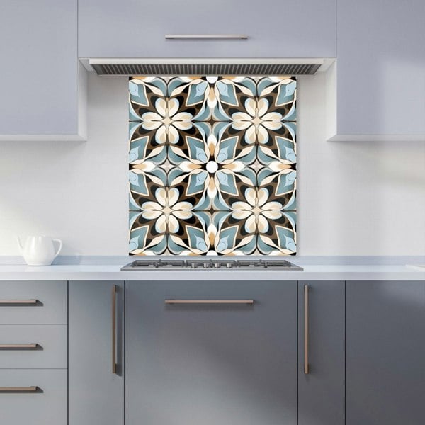 Warren Reed - Designer Beige And Brown Abstract Pattern Kitchen Splashback